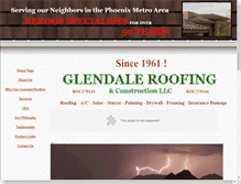 Tablet Screenshot of glendaleroofing.com